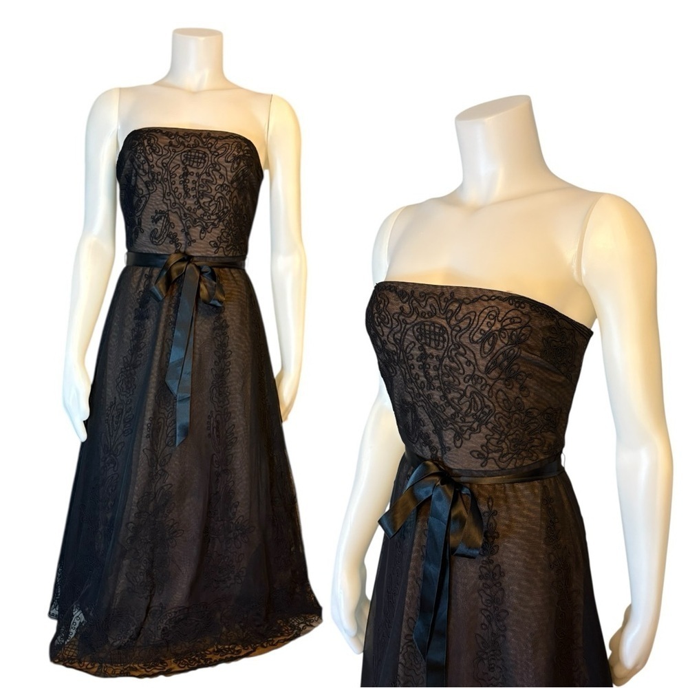 BCBG MAXAZRIA Strapless Illusion Occassion/Prom/Cocktail Dress